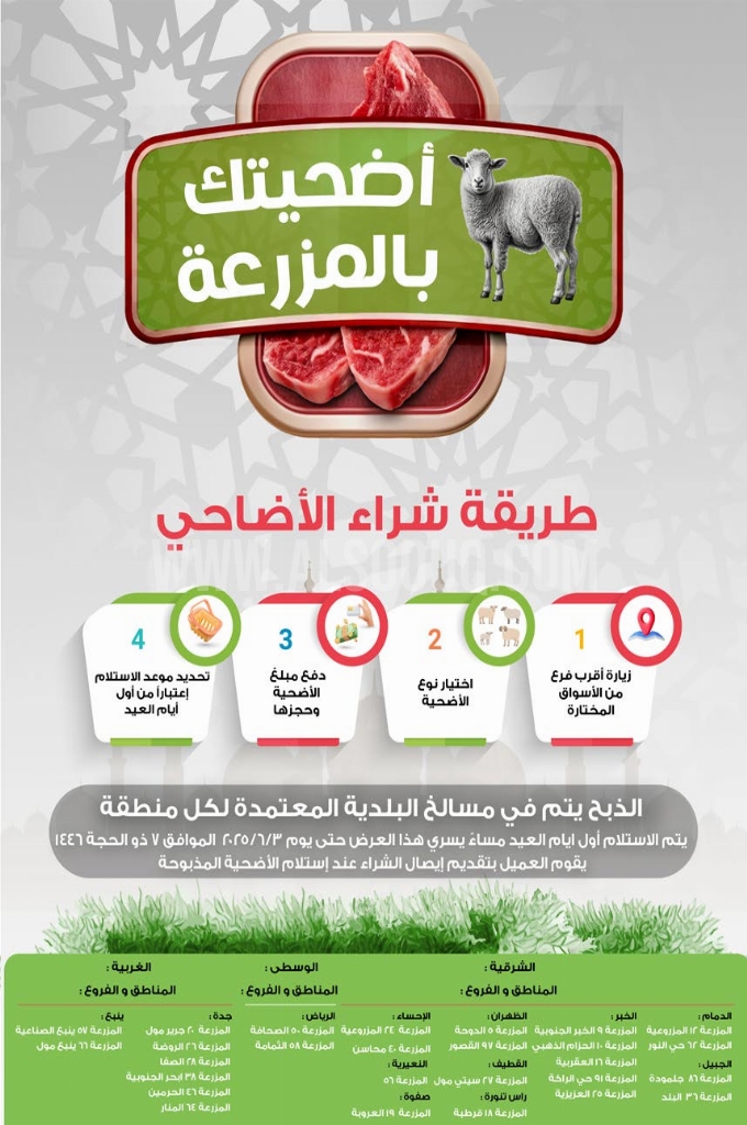 عروض أسواق المزرعة الرياض والخرج الأسبوعية 21 مايو 2025 الموافق 23 ذو القعدة 1446 عروض عيد الاضحى 2 عروض أسواق المزرعة اليوم