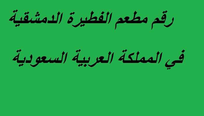 رقم مطعم الفطيرة الدمشقية